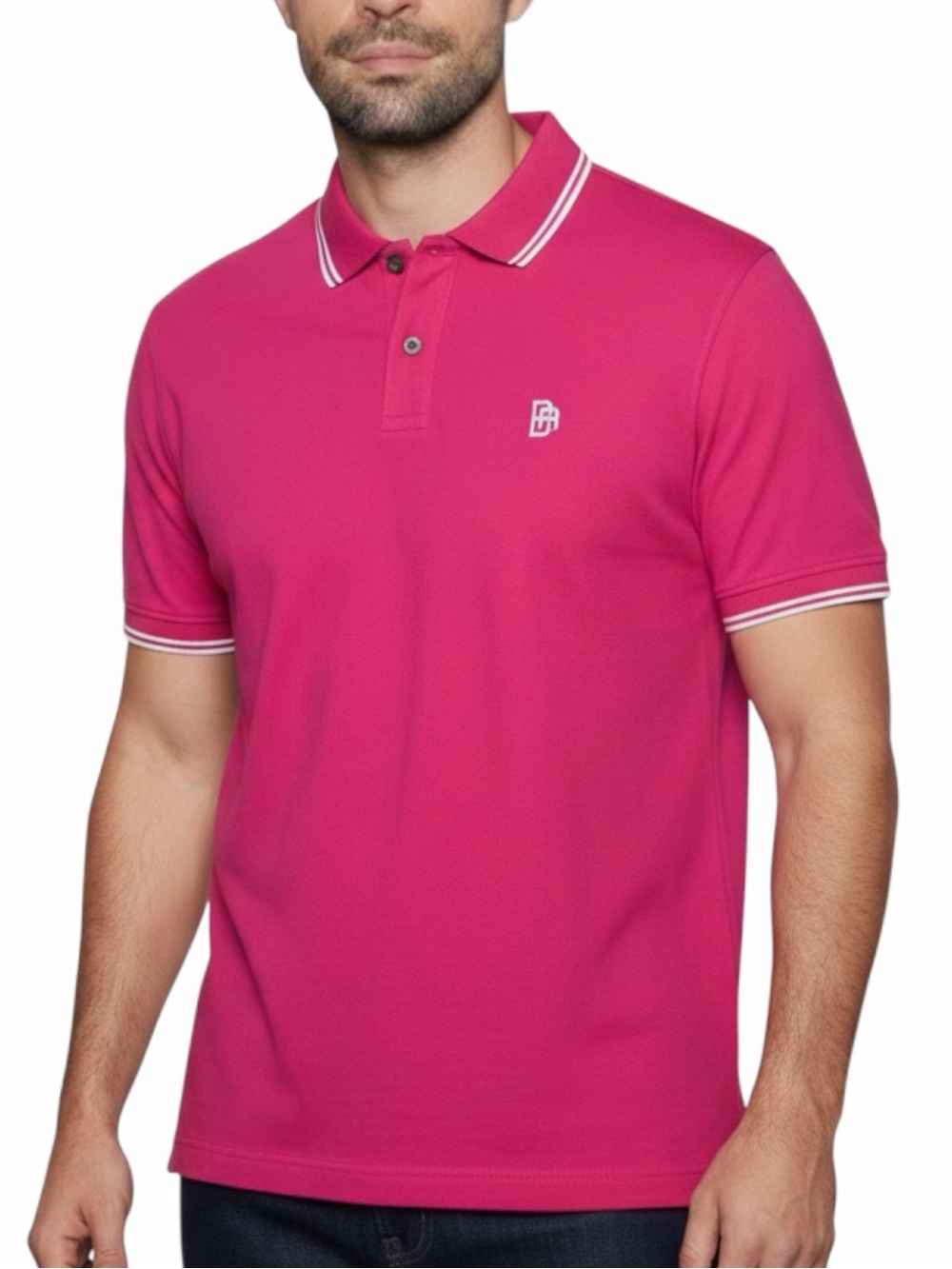 Banana Republic Men's Hot Pink Polo Shirt XL Short Sleeve 100% Cotton Logo Trim